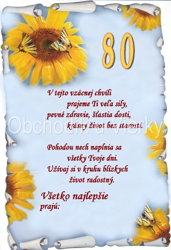 Jedlý obrázok narodeninové - 80 č.8053,02